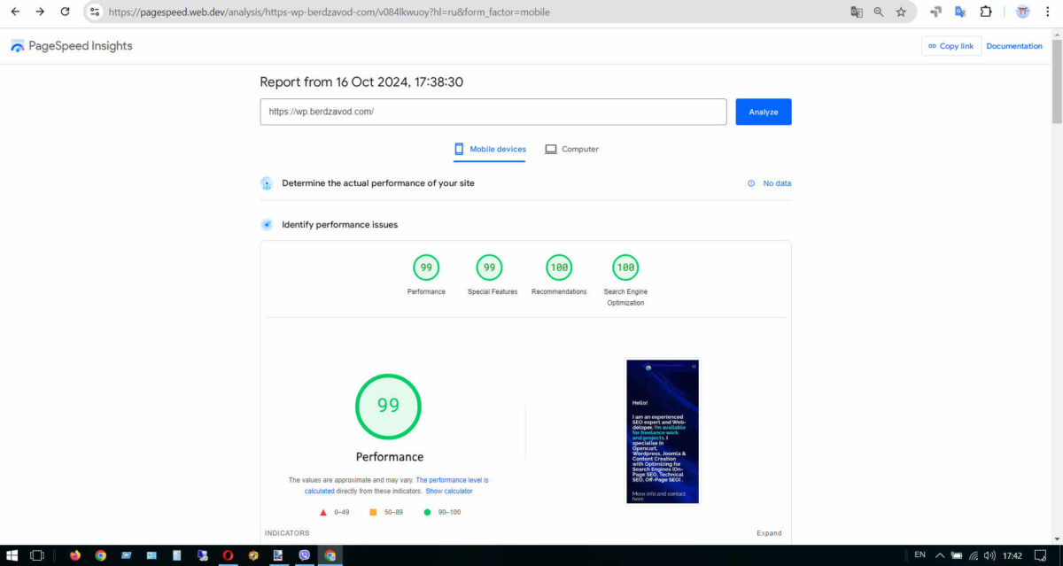 Blog performance Wordpress